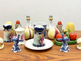Vintage Salt And Pepper Shakers - Delft, Food, And More - M