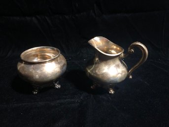 Silver Cream And Sugar Set