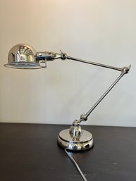 A Restoration Hardware Atelier Task Table Lamp -  Polished Chrome