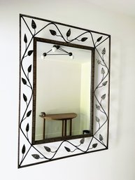 Leaf Motif Tray Style Mirror