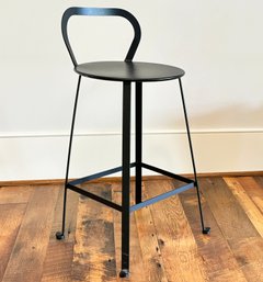 A Forged Iron Counter Stool By Ballard Designs