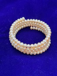 Authentic Four Strand Pearl Wrap Bracelet From Vietnam - Gorgeous! 34g Weight