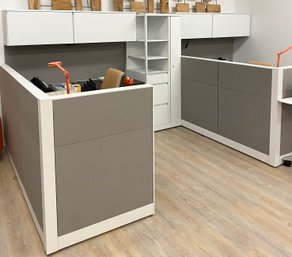 Steelcase Office Furniture Suite (Desks, File Cabinets, Overhead Storage Cabinets And More)