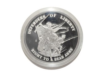 American Mint 'don't Tread On Me' Defender Of Liberty Silver Plated