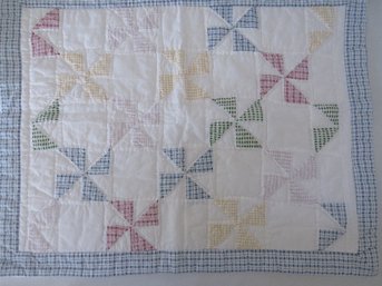 Pair Of Quilted Pinwheel Pillow Shams