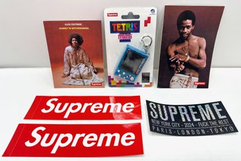 New Supreme Rare Tetris Mini Video Game & Supreme Stickers Including Signed By Al Green