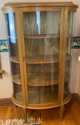 Oak Curved China Cabinet