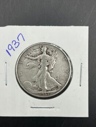 Beautiful 1937 Walking Liberty Silver Half Dollar