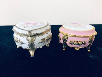 Pair Of Trinket Music Boxes