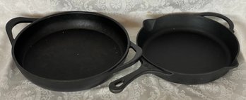 Two Cast Iron Pans