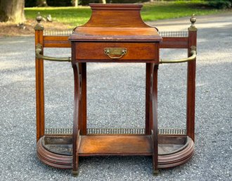 An Antique English Mahogany Hall Stand, Early 20th Century