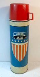 Vintage Red White & Blue Thermos