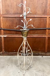 A Vintage 1950's Wrought Iron Plant Stand - Beautiful Art Metal Work