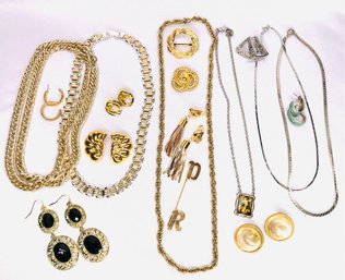 Gold Tone & Silver Tone Jewelry Grouping