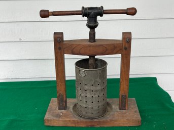 Antique Wood And Metal Press
