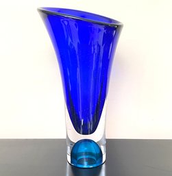 A Vintage Art Glass Vase By Kosta Boda