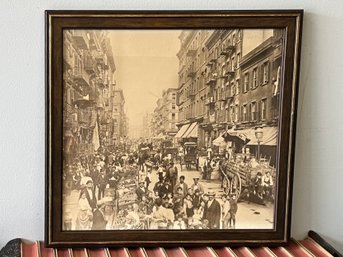 Framed Jacob Riis Photograph Of Mulberry Street, 1900
