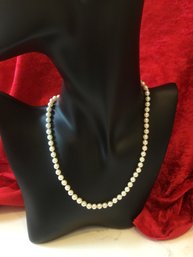 14K Gold Clasp Real Pearl Necklace BEAUTIFUL !