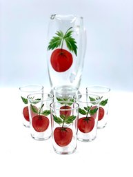Vintage Federal Glass Tomato Juice Glassware Set - 7 Pieces