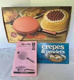 New Old Stock In Box GE CR1 3950-112 Dip-n-flip Electric Crepe Maker  Crepes & Omelets Nitty Gritty Cookbook