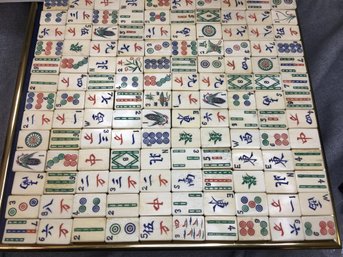 Lot Of 138 Piece Vintage / Antique Mah Jong / Mah Jongg Tiles - Bamboo Backs - Just Buying The Tiles - WOW !