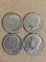 Lot Of 4 Beautiful Kennedy Half Dollars