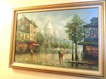 Montmartre Paris Oil Painting Signed Henri Royer