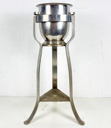 A Vintage Modern Stainless Steel Ice Bucket/Champagne Chiller