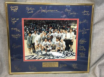 Fantastic 1996 UConn Womens Basketball Team Photo - Presented To Governor John Rowland - WITH SIGNATURES !