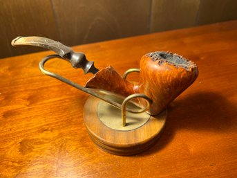 Bjarne Hand Carved Smoking Pipe Made In Denmark