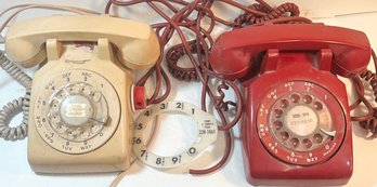 2 Vintage Rotary Phones