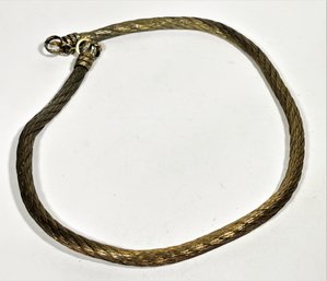 Gilded Silver Rope Twisted Choker Necklace Very Well Crafted