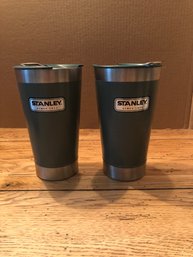 2 - Stanley Classic Stainless Steel Vacuum Insulated Beer Mug, 16 Oz W/ Bottle Openers.  Lot 63