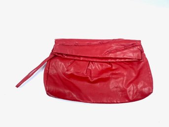Faux Leather Red Clutch By Fashion Right Accessories