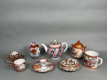 Antique 1765 Worcester Queen Charlotte Teapot, Imari & More