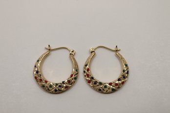 14k Yellow Gold Hoop Earrings