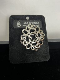 Scottish Art Pewter Celtic Knot Brooch