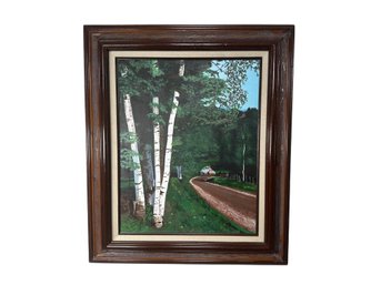 Ernest Miller 'Birches In Vermont' Oil Painting