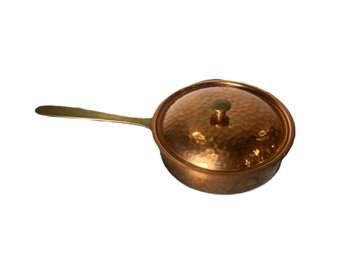 Vintage Stockli-Netstal Swiss Made Hammered Copper Saucepan