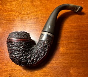 Petersons Sherlock Holmes Smoking  Pipe With Sterling Silver Band