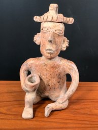 Antique / 400AD Nayarit / Mexico Clay Figurine  Sculpture - Receipt From 1977 For $125 - Figurine As - Is