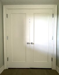 A Pair Of Custom 1.75'thick - Solid Core Double Doors - 60' Opening - Includes Frame & Trim -B12 & B13-pool Rm