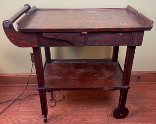 Vintage Tea Cart With Pull Out Shelf