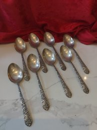 STERLING SILVER ALVIN SPOONS LOT OF 8