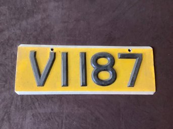 VII87 LICENSE PLATE