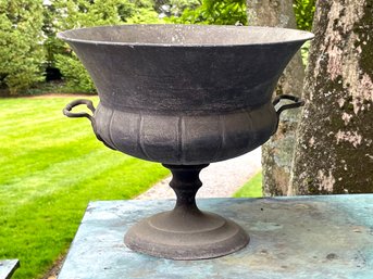 A Vintage Metal Urn