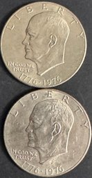 Lot Of 2 Eisenhower Dollars 1976-D, 1976