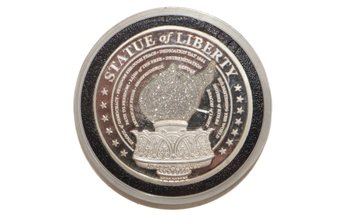 Swarovski Crystal Statue Of Liberty Commemorative Coin Colorized America Mint Proof