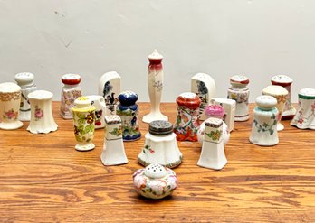 Vintage Salt And Pepper Shakers - Antique Porcelain - R