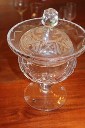 9 In Crystal Candy Dish W Cover